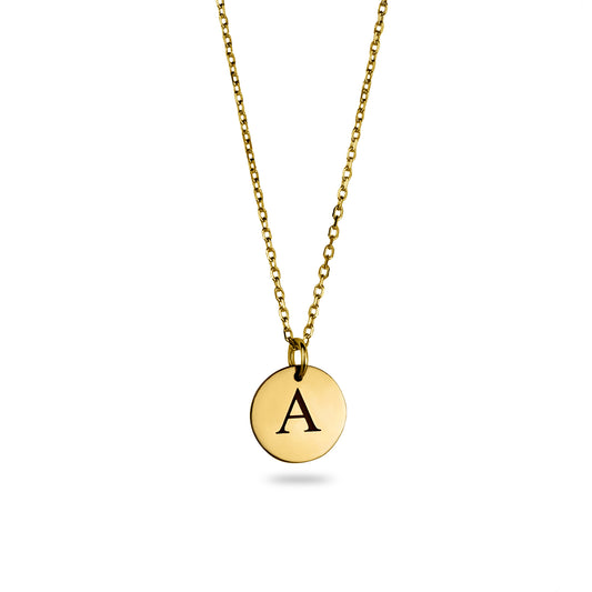 Coin Initial Necklace