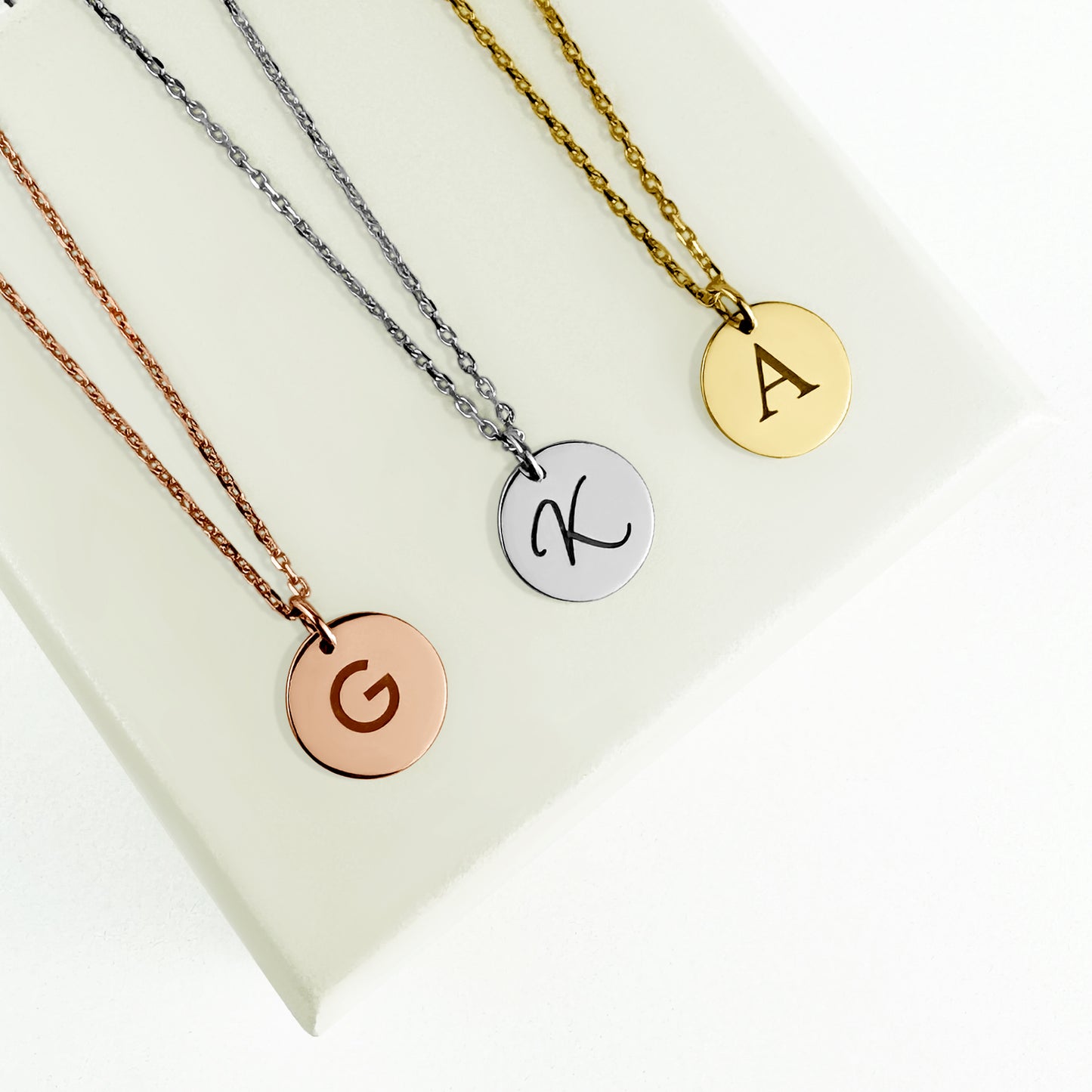 Coin Initial Necklace