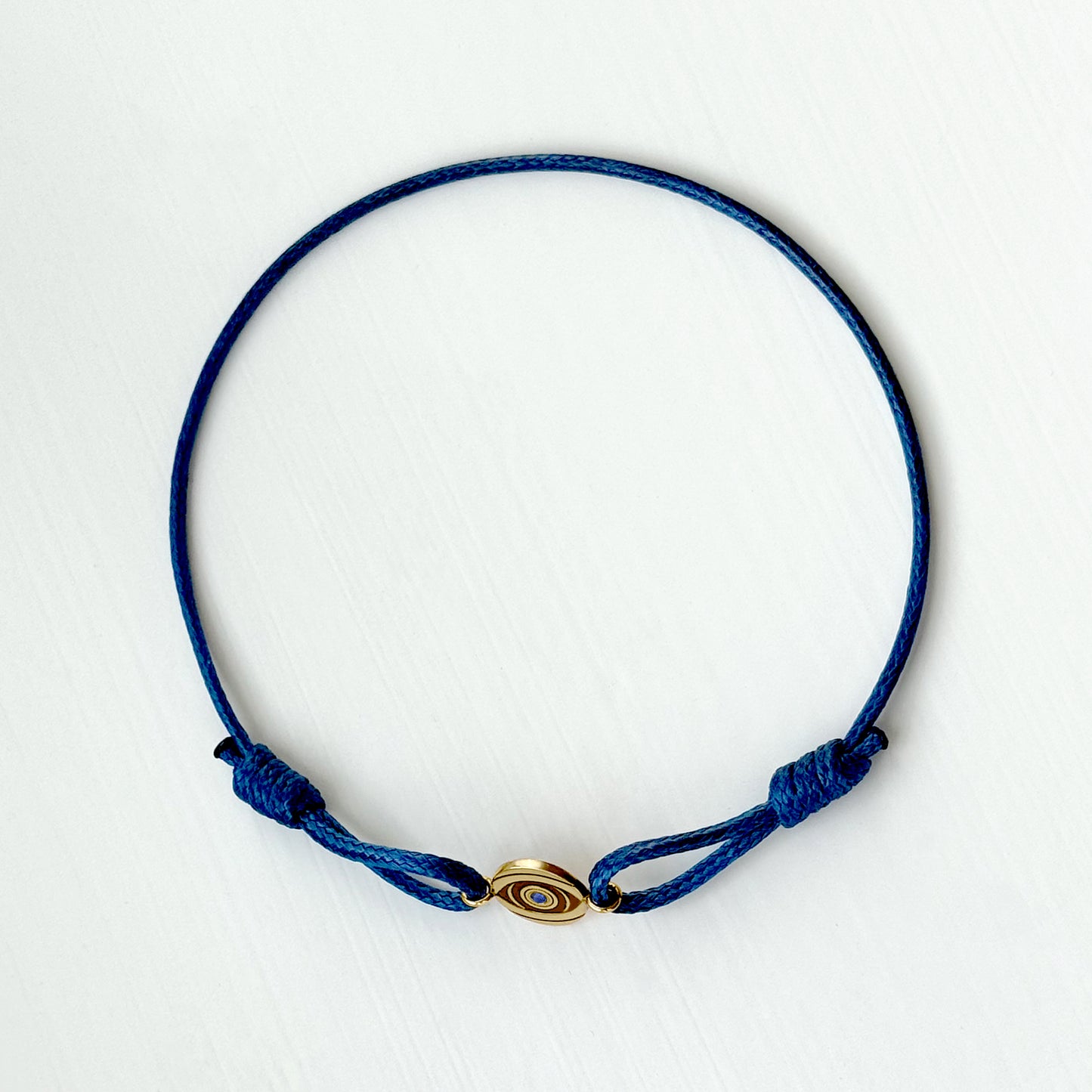 Round Evil Eye Birthstone Cord Bracelet