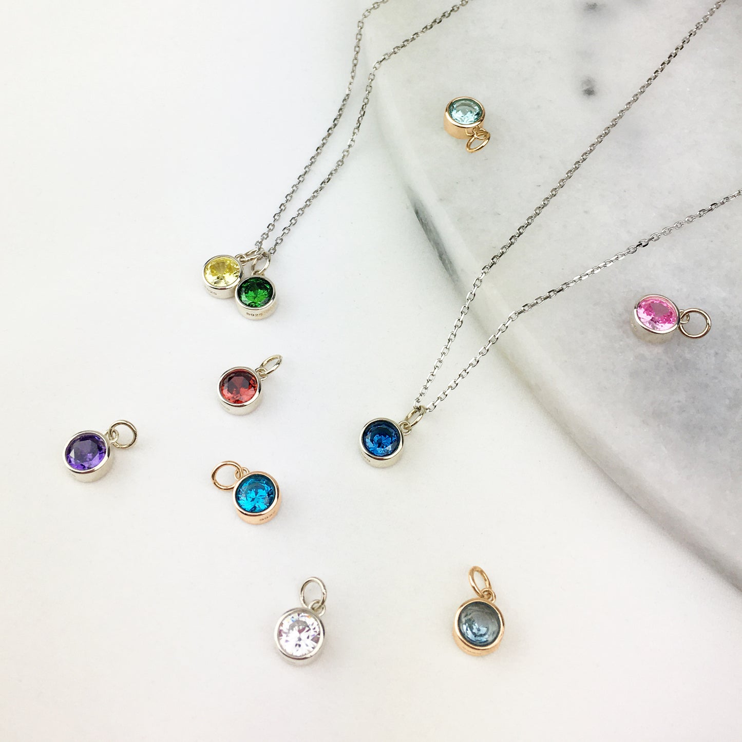 Birthstone Charm Necklace