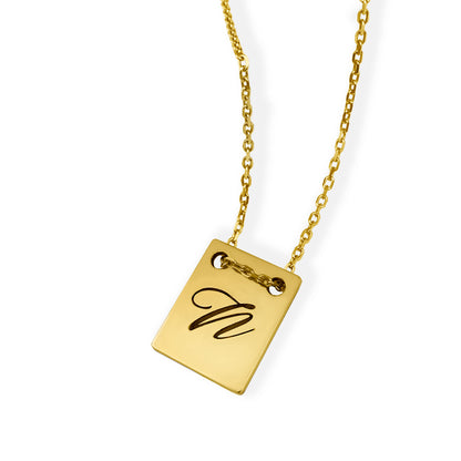 Engravable Tag Pendant Necklace