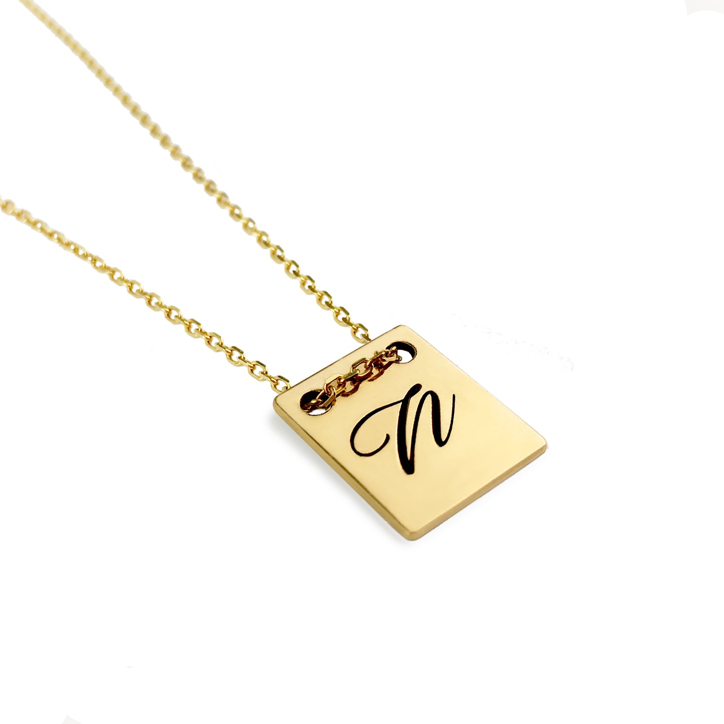 Engravable Tag Pendant Necklace