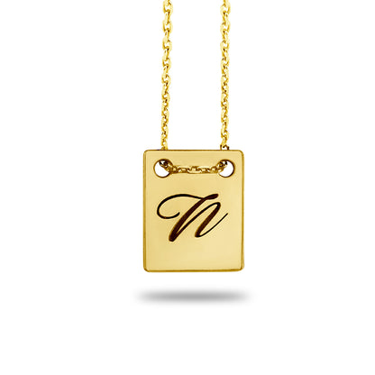 Engravable Tag Pendant Necklace