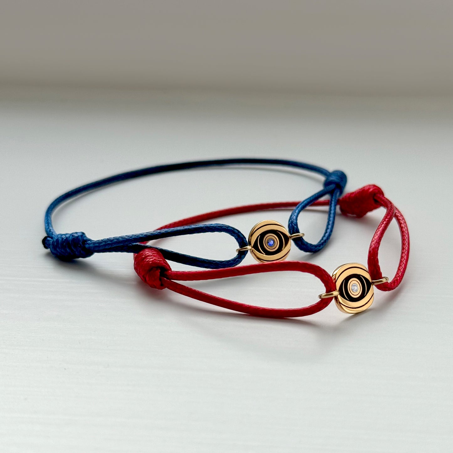 Evil Eye Birthstone Cord Bracelet