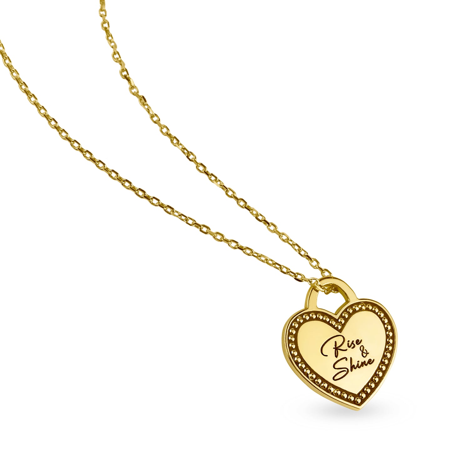 Milgrain Heart 'Rise & Shine' Pendant