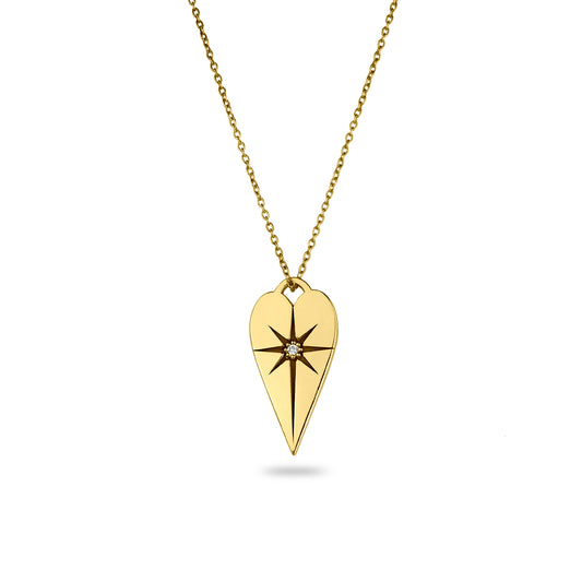 North Star Heart Necklace