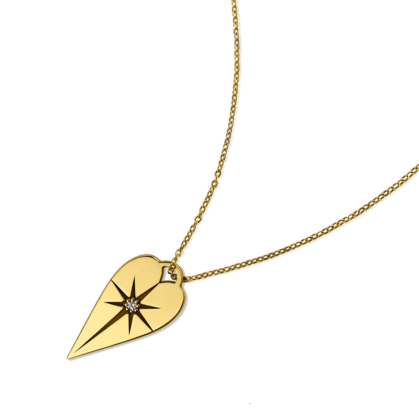 North Star Heart Necklace