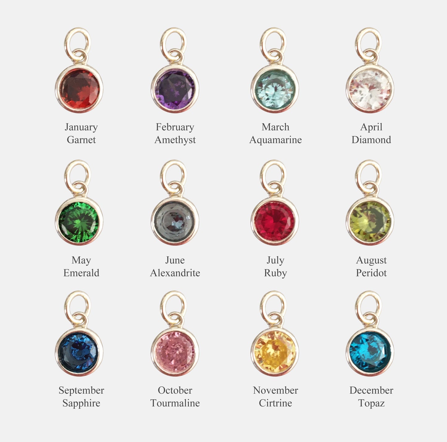 Birthstone Charm Necklace