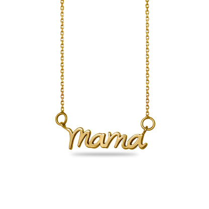 Mama Cursive Script Necklace